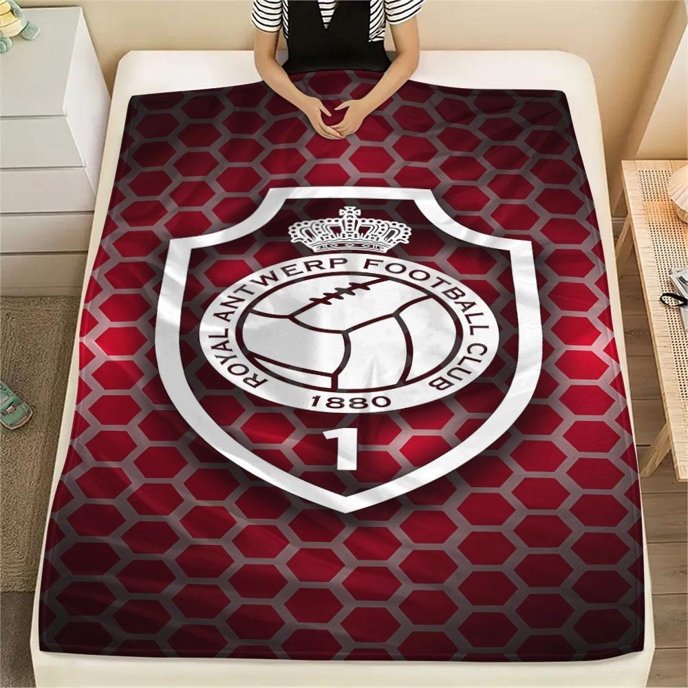 1PC Royal Antwerp FC Patterned Flannel Blanket Suitable For All Seasons for Home Decor Warmth and Comfort Gifts Holiday Present