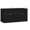VidaXL Armoire d'Evier avec Lavabo Intégré Meuble de Rangement Placard de Salle de Bain Armoire de Rangement Toilette 3071289