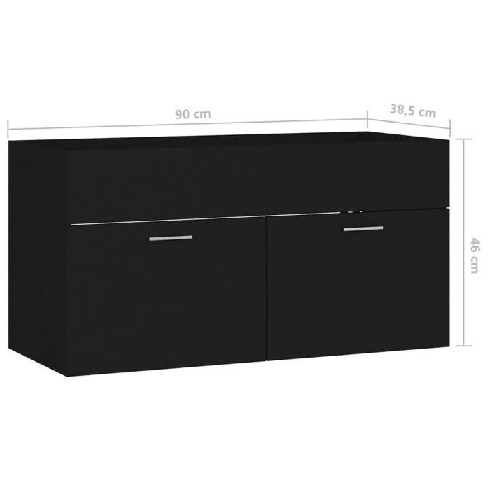 VidaXL Armoire d'Evier avec Lavabo Intégré Meuble de Rangement Placard de Salle de Bain Armoire de Rangement Toilette 3071289