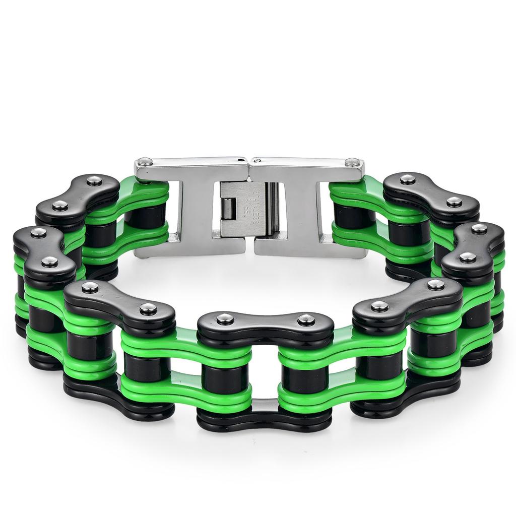 Personalized Titanium Steel Bicycle Chain, Men'S Atmospheric Simple Stainless Steel Bicycle Chain Bracelet, Locomotive Chain Bracelet