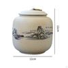 Ceramic Tea Portable 800ml Storage Canister Traditional Loose Leaf Holder for Sweet Treats And