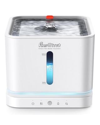 Pawccoli Automatic Pet Water Dispenser 3L Cordless Sensor Quiet Stainless Steel Dogs