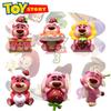Strawberry Bear Collectible Action Figure Set Cute Pink Toy For Car Decoration
