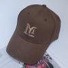 Fashion Hat Korean version three-dimensional embroidery letter M hard top baseball cap children spring and summer new fashion show face small peaked c