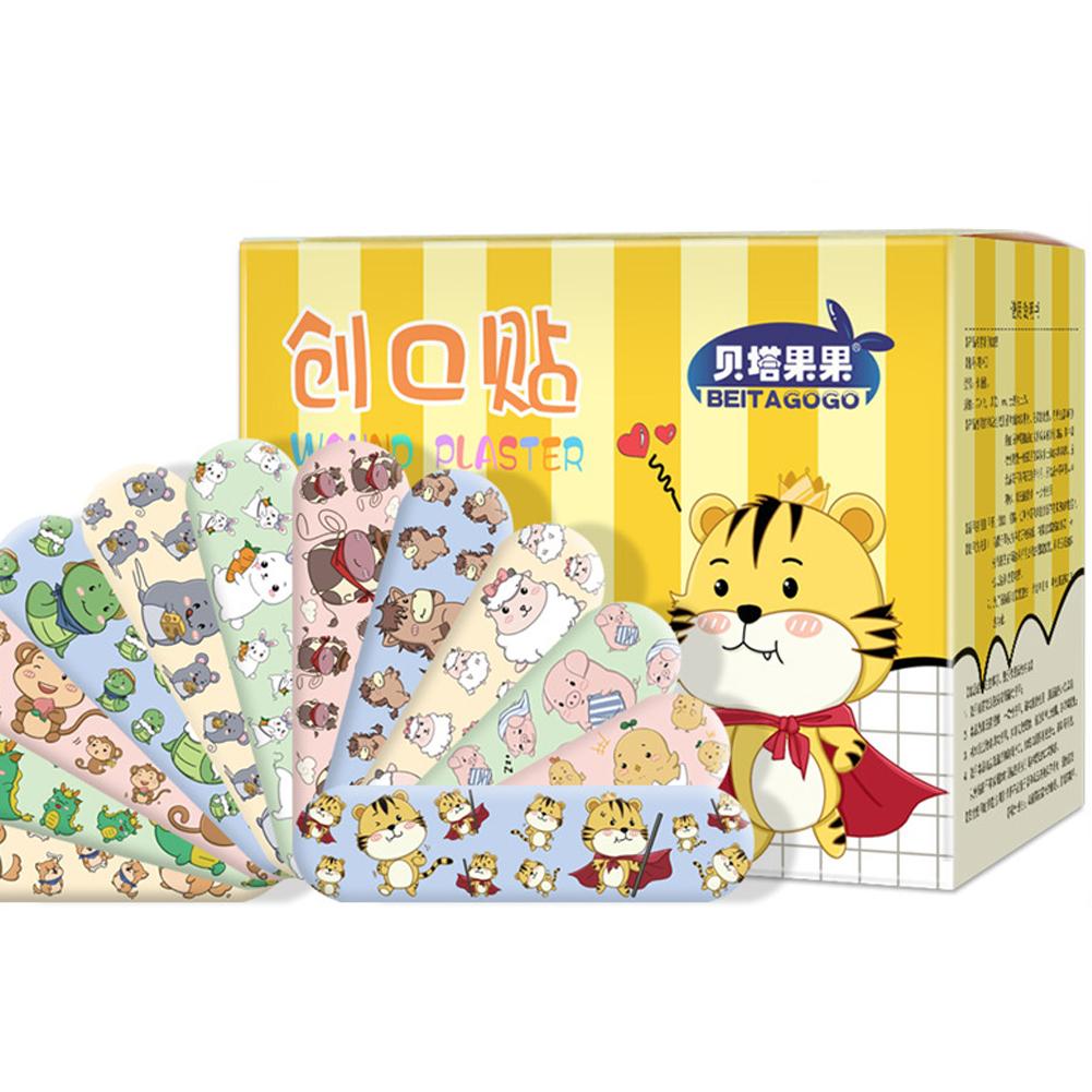 120pcs/box Colorful Cartoon Cute Band Aids Waterproof Breathable Strong Adhesion Wound Hemostasis Anti-Bacterial Woundplast