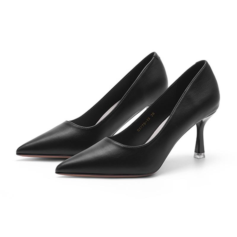 

775-15 French pointed thin heel nude high heels women are not tired feet sexy professional OL banquet bridesmaid shoes 34