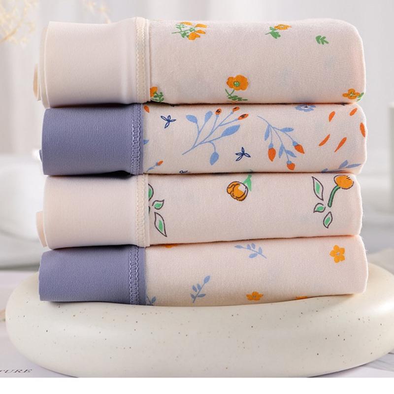 Women Underpants Modal Panties Printing Underwear Breathable High Waist Comfortable Soft Plus Size Briefs Fit 40kg to 100kg