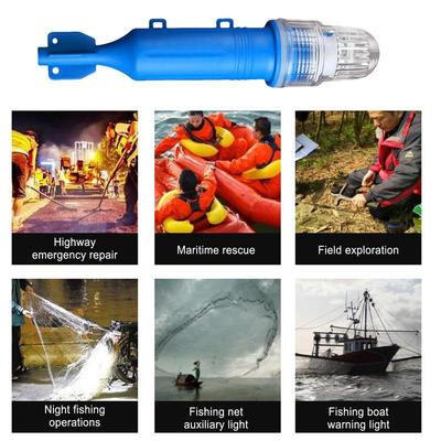 LED Fishing Light Intelligent Boating Flares Safety Lights LED Light-controlled Fishery Lamp Buoy Signal Light Warning Light