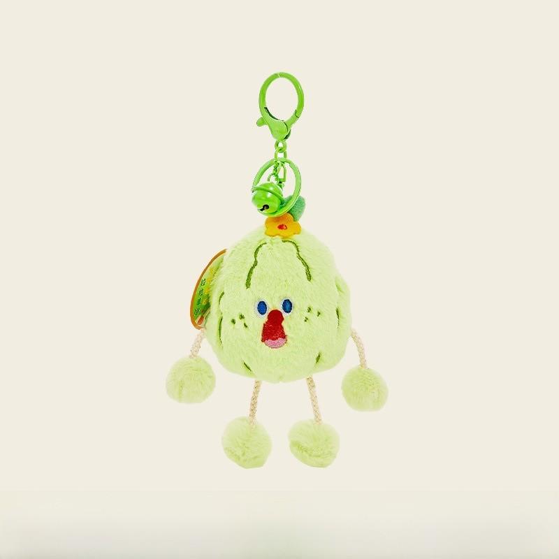 Jinnew Carrots Pumpkins  Screaming Vegetables Plush Keychain Pullstring With
