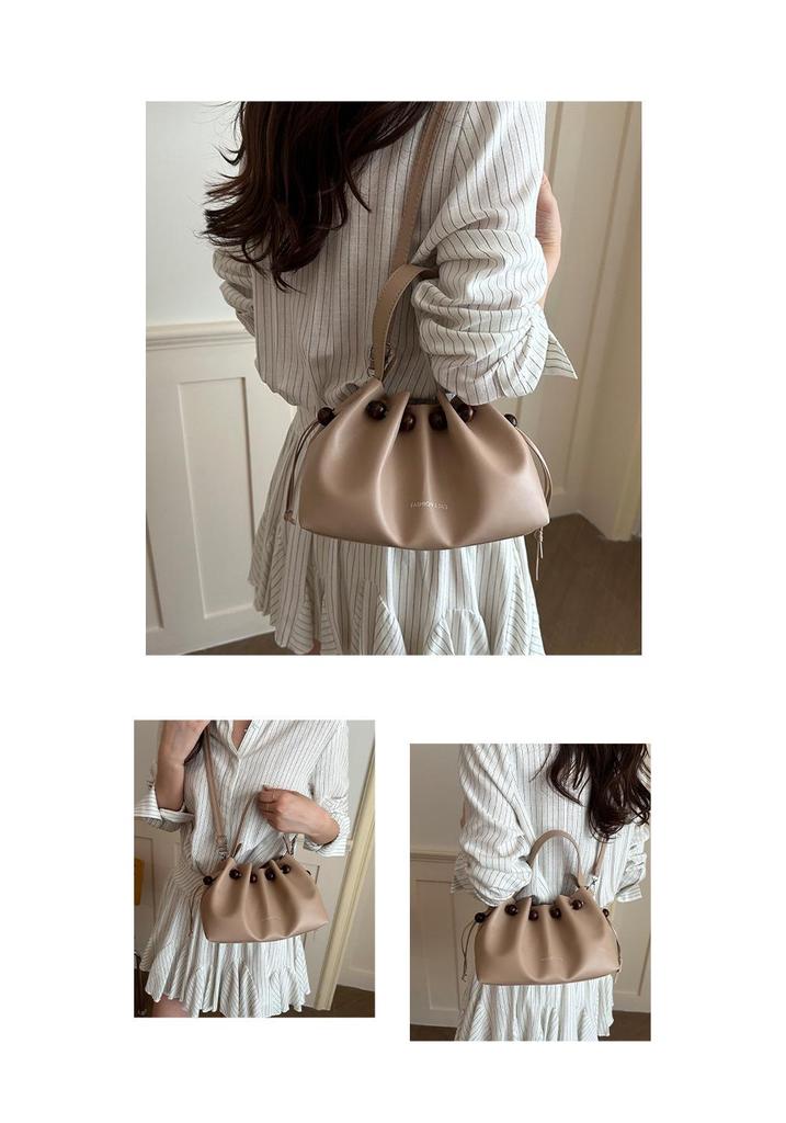 Korean Stylish Niche Women's Drawstring Bucket Shoulder Bag