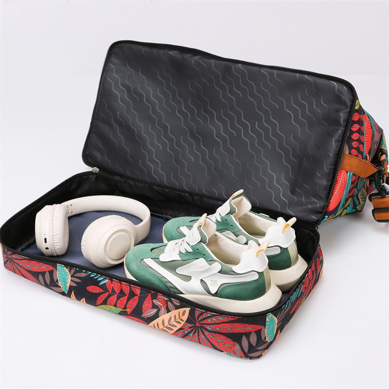 cross-border printed shoulder bag Waterproof and lightweight fitness storage bag Multifunctional business trip accommodation bag