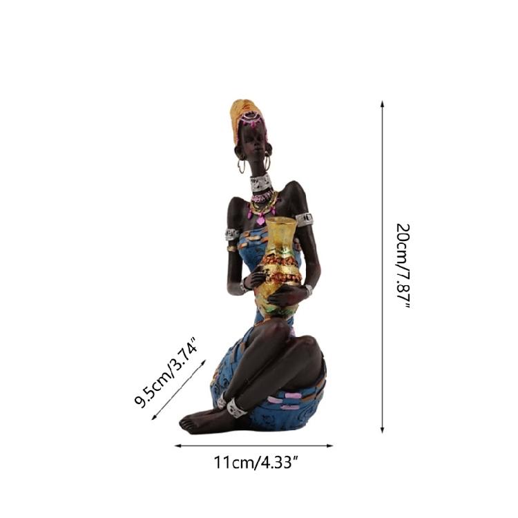 African Woman Figure Statues Woman Figure Girl Tribal Lady Figure Gift Giving