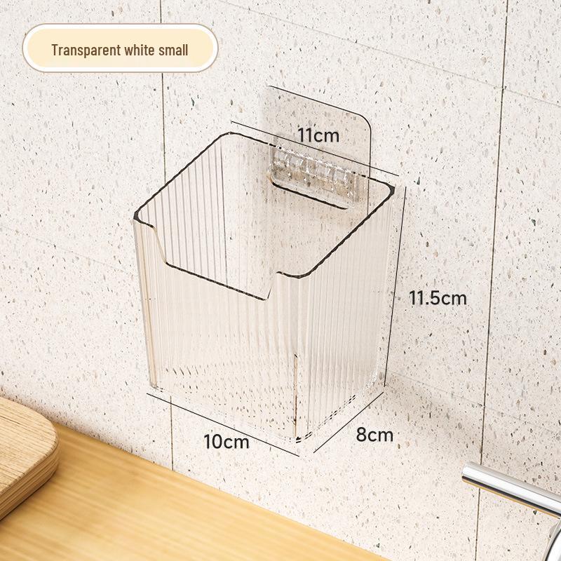 Wandmontierter Küchenkorb: Bohrfreie Aufbewahrung für Zwiebeln, Ingwer & Knoblauch; Gewürzregal & Mehrzweck-Organizer.