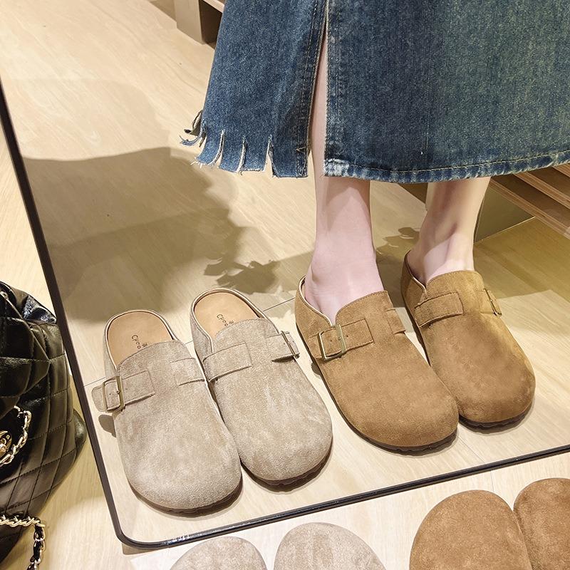 Retro Inner Heightening Platform Slippers Women's New Retro Versatile One-pedal Skirt Slippers