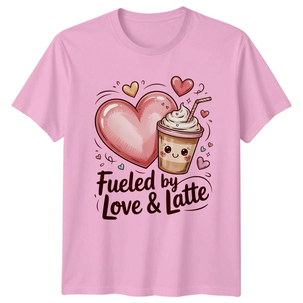 Fueled By Love Latte Unisexs TShirt Latte Lover Coffee