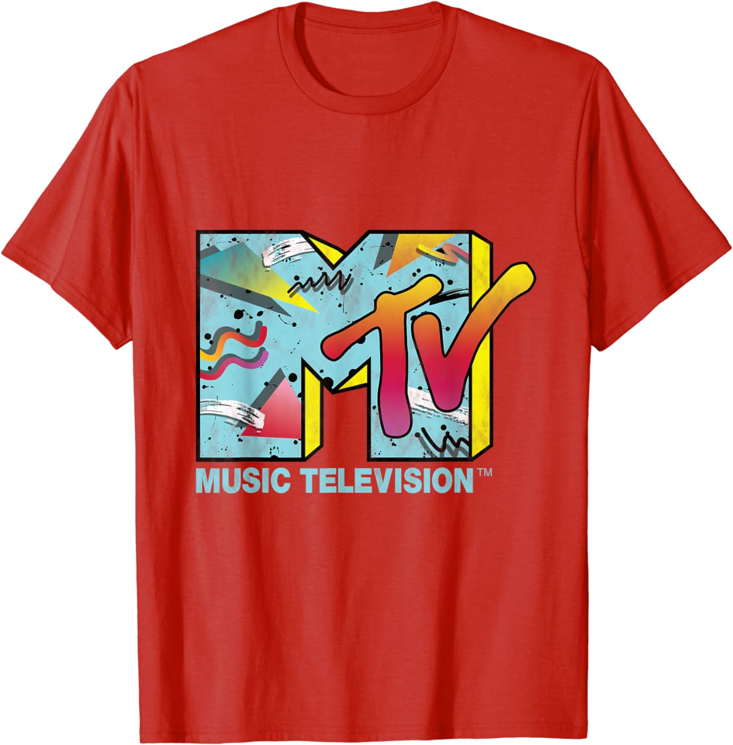 Classic MTV Logo 80s Print Design TShirt S