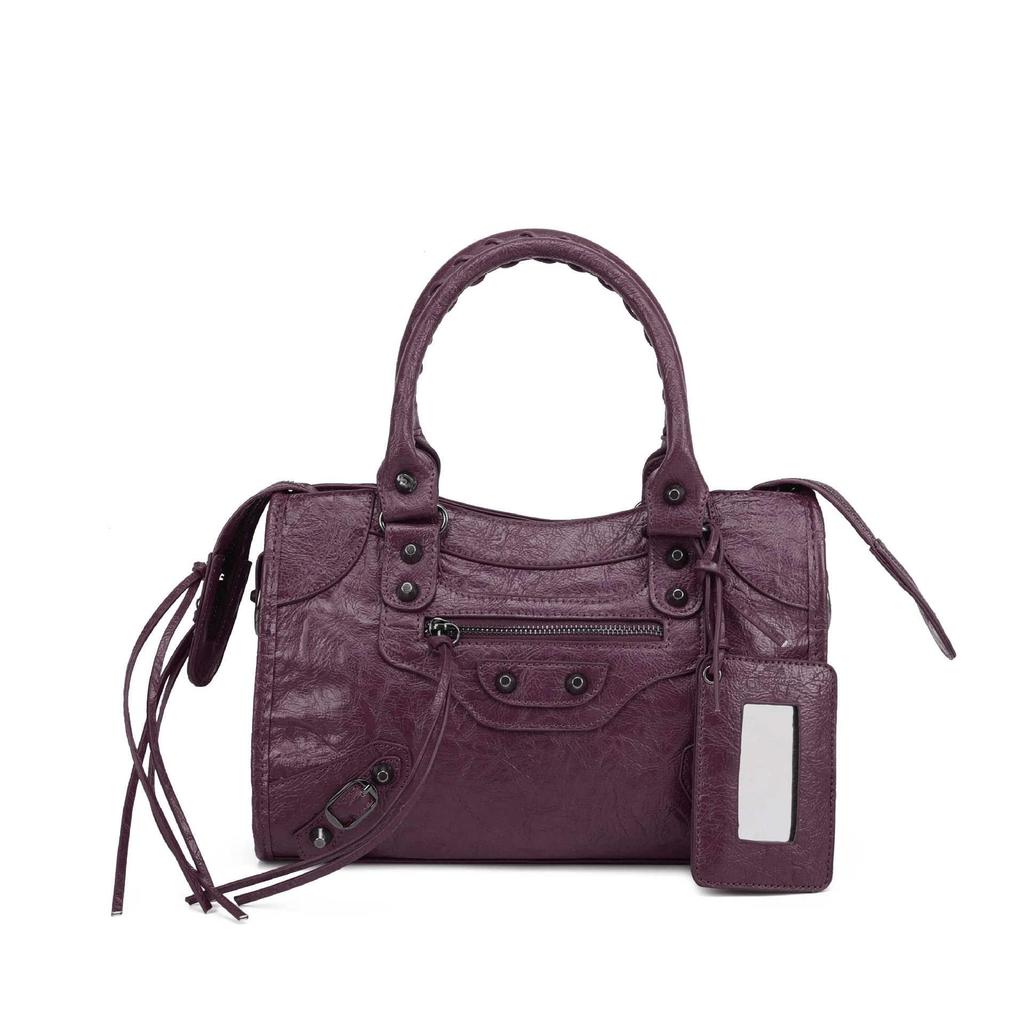 Women's Mini Crossbody Tassel Bag - Medium/Small Size, Motorcycle Style
