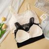 French Style Lace Wireless Sports Bra Women's Sexy Backless Underwear Girl's Innerwear Strapless Bra