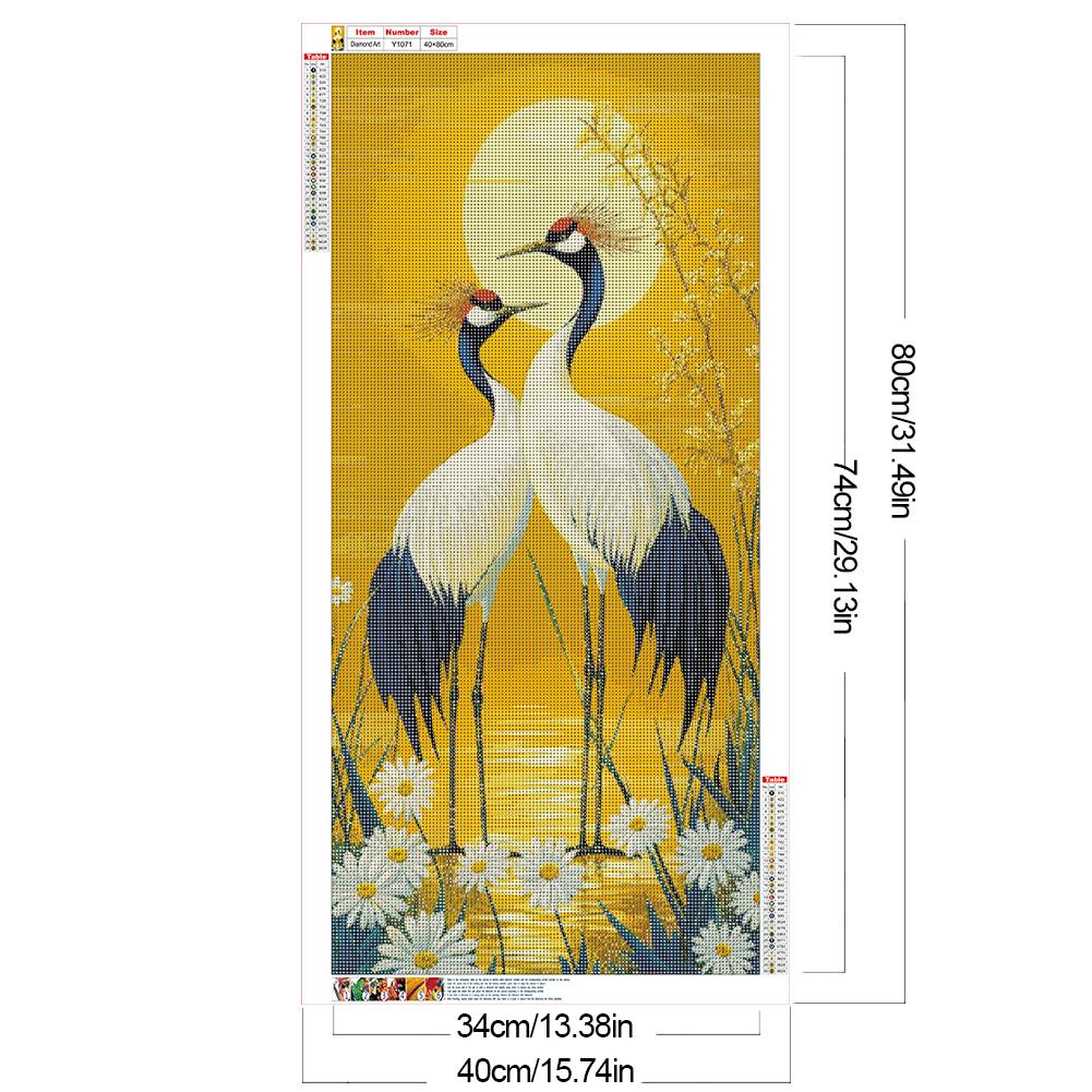 5D DIY Full Round Drill Diamond Painting Animal Kit Home Decor Art Craft 40x80cm