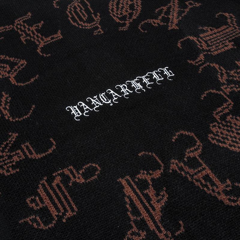 Gothic Long Sleeve Women's Torn Sweater Hip Hop Streetwear Printed Punk Japanese Style Winter Women's Knitted Oversize Crewneck Grunge Sweater