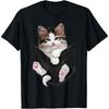 Cute White Kitty In Pocket T-Shirt Cats Tee Shirt Gifts T-Shirt