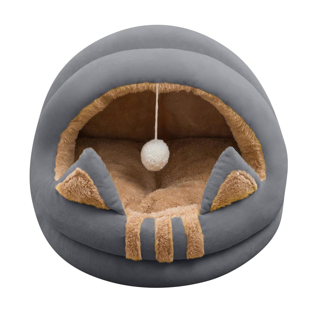 Łóżko Półzamknięte Łóżko Legowisko dla Psa Cztery Pory Roku Wygodne Pluszowe Legowisko dla Zwierząt Nie Można Rozebrać