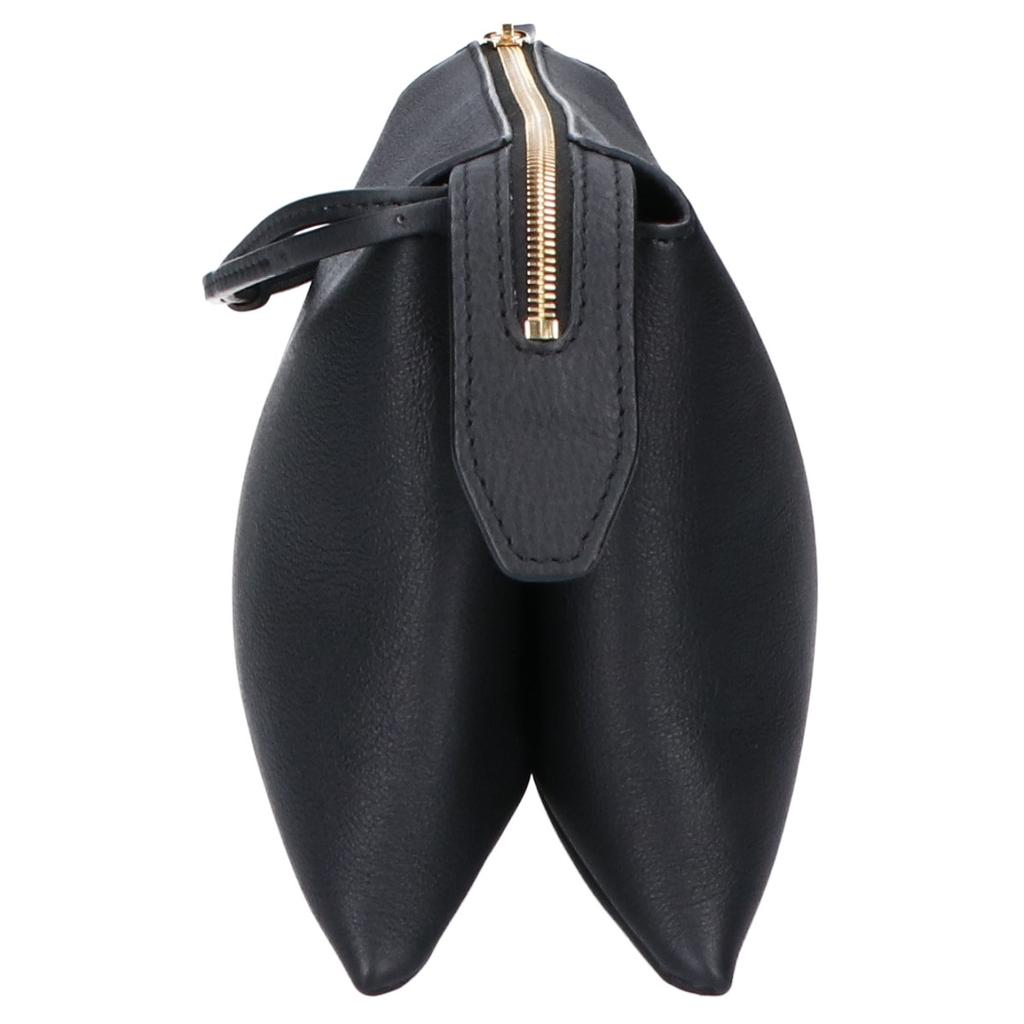 THE ROW W1236 L52 NU MINI TWIN/New Mini Twin Leather Shoulder bag Black/GDHardwareUsed