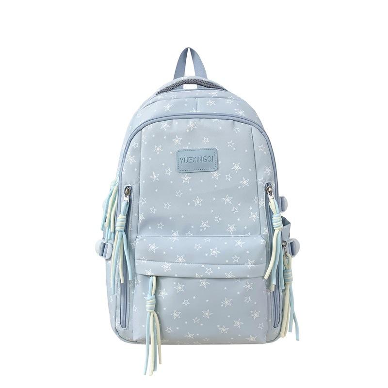 Schoolbag Korean Version of Small Fresh Student Schoolbag Japanese Princess Versatile Cute Star Printing Large Capacity Casual Backpack