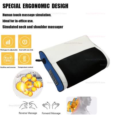 Multi Portable Functional Neck and Shoulder Massager With Hot Compress Back Kneading Tool Deep Tissue Relaxation Massage Device