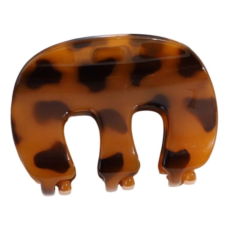 Comfortable Leopard Pattern Hair Claw Strong Barrette For Daily Use Hair Claw Clip For Office Women Everyday Outfit