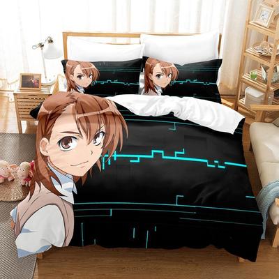 Nowy Anime Kawaii Dziewczyny Pewien Naukowy Railgun Pościel Zestaw Chłopcy Dziewczynki Rozmiar Bliźniaczy Królewski Poszewka na Kołdrę Poszewka na Poduszkę Pościel Dzieci Dorośli