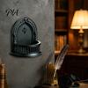 Pointed Arch Shelf Gothic Wall Shelf, Vintage Floating for Bedroom And Living Room, Matte Black Home Decor Decorative Wall-Mounted Display Rack