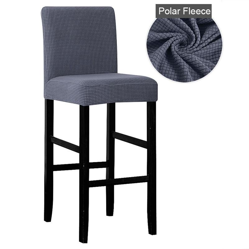 1 /2 /4 /6 Pieces Velvet Material Bar Chair Cover Large Elastic High Stool Chair Protector Seat Case Used For Dining Room