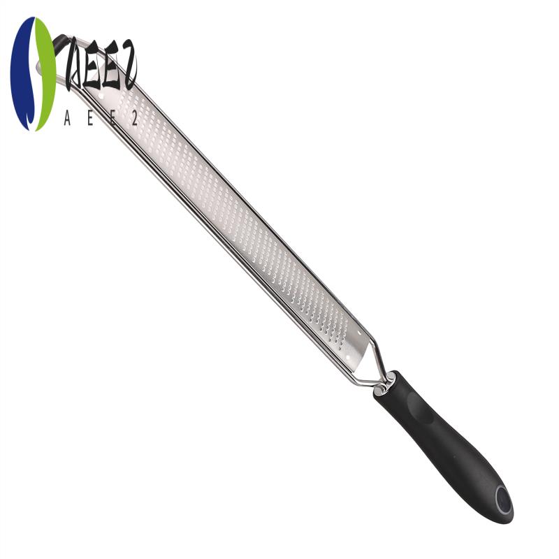 

AEE2-Lemon Zester & Cheese Grater - Stainless Steel - Kitchen Tool , Nutmeg, Chocolate, Vegetables, Fruits, Dishwasher чёрный