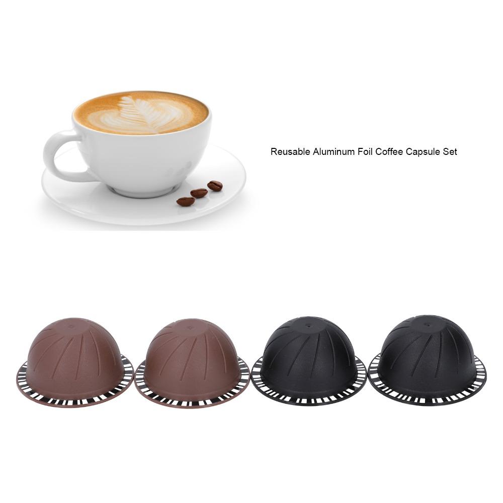 4pcs set Self Adhesive Reusable Coffee Pod Coffee Pod Sticker Cover Home Coffee Brewing