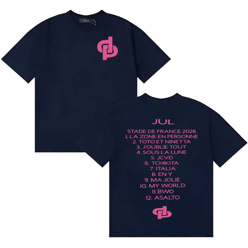 France Rapper Jul 2026 Tour Songs List Tshirts Unisex Women Summer Fashion Oversized Tshirt Cotton Shortsleeved Casual T Shirt