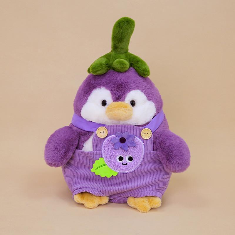 Plush Eggplant Penguin Toy For Kids Girls Gift Soft Stuffed Animal Childrens Decor