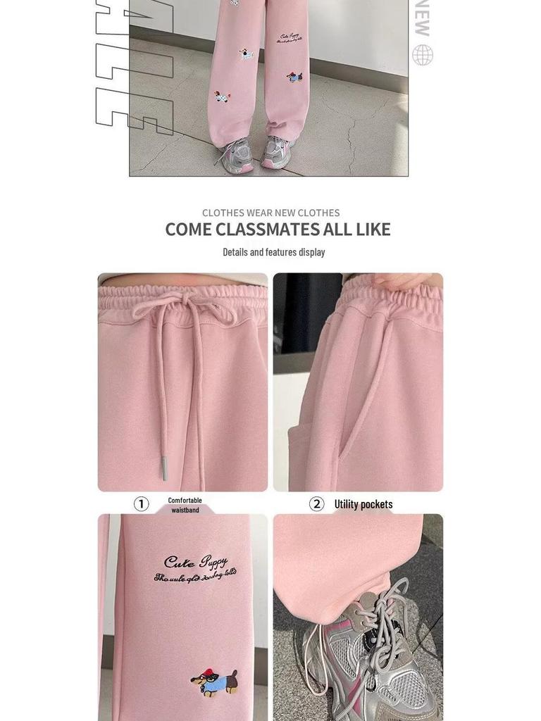 Dachshund Sweatpants for Middle School Girls, 2025 Spring/Autumn Casual Sports Pants