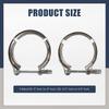 T304 Stainless Steel 3.0" ID To 4.0" ID Exhaust V-Band W/Clamps 3.0 Adapter Flange Reducer