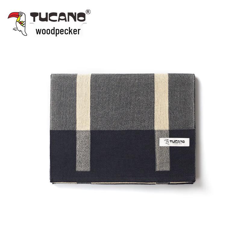 TUCANO Men's Classic Plaid Knitted Winter Scarf