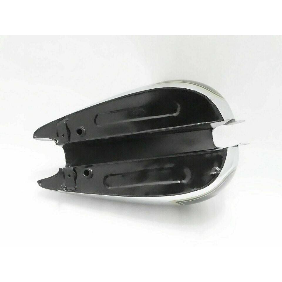 BSA M20 Black Painted Chrome Steel Petrol Fuel Gas Tank Civil Model |Fit For