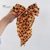 Pumpkin Hairpin Halloween Silky Satin Hair Bows, Big Ribbon Bow Clips, Oversized Long Tail Barrettes, Clip Cute Ghost Witch Hat Spider Web Hairpins
