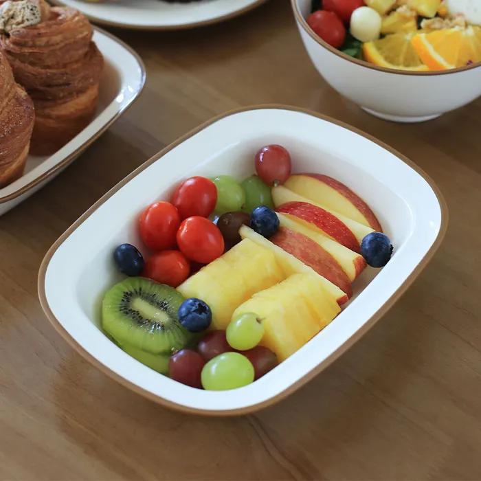 

Прямоугольная миска с ободком из коричневого сахара 7 дюймов