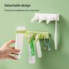 2-in-1 Toothpaste Holder Wall Facial Tubing Cream Squeezer Self Adhesive Detachable Household Extraction Dispenser Rack