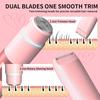 Bikini Trimmer for Women - 2 in 1 Painless Electric Razors for Women, IPX7 Waterproof Rechargeable LED Dual Head Electric Shaver for Lady Bikini