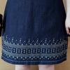 Women's Korean Style Plus Size Denim Dress with Short Sleeves and Embroidered Age Reducing Mid Length Denim Skirt
