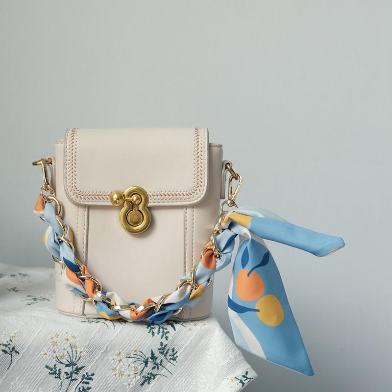 New Fashion Spring Summer Woman Handbag Accessory Part Chains Detachable Replacement Floral Silk Cotton Scarve Strap Women Chain