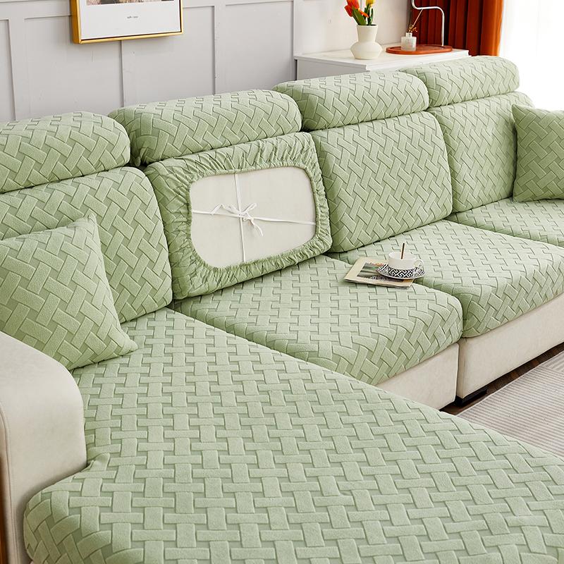 

1Pc Jacquard Sofa Slipcover Nonslip Elastic Sofa Cover Couch Cover For Bedroom Office Living Room Home Decor Furniture Protector Normal size 1