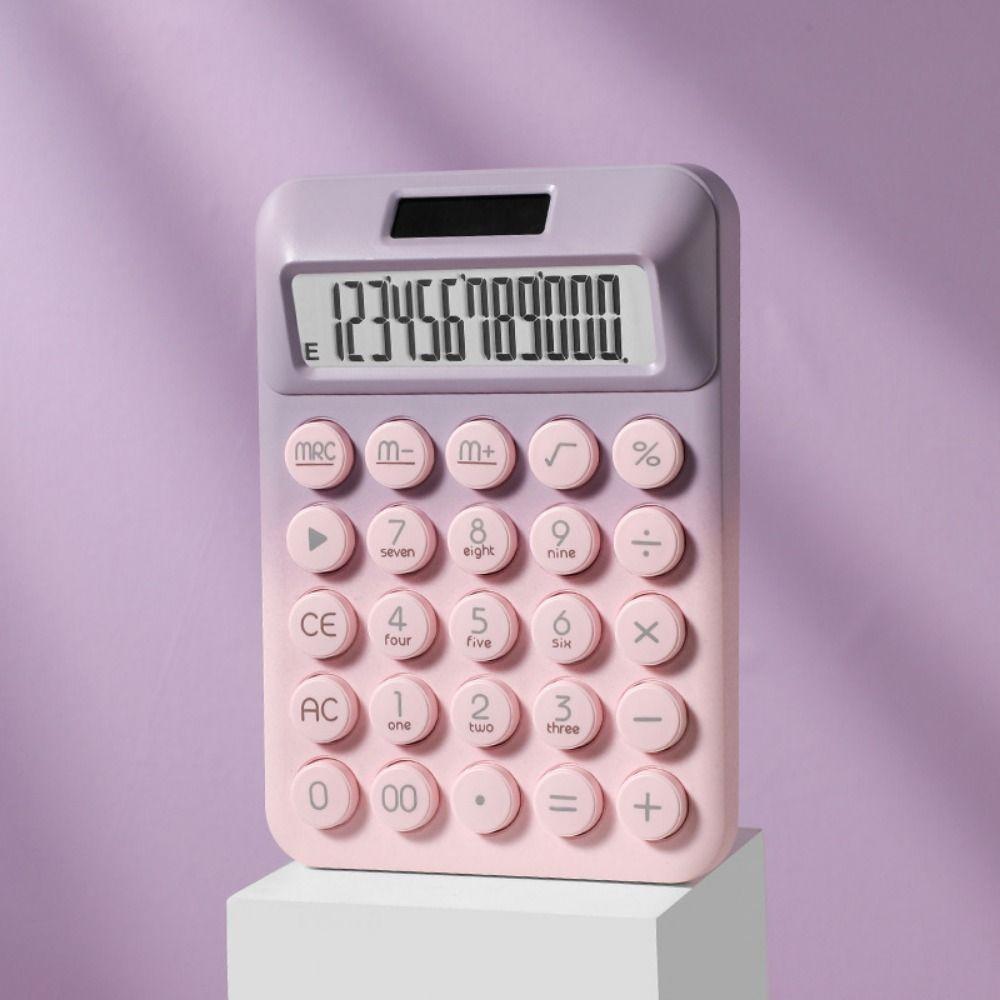 Candy Color 12 Digits Calculator creative Finance Calculator Gift Solar Desktop Calculator Home