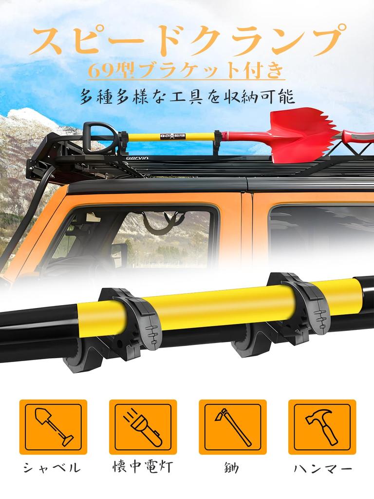Northyun Roll Cage Quick Release Rubber Clamp Compatible with to Roll Includes Tools and Horizontal Bar Mounting Kit for ATVs and UTVs Clamps Set of